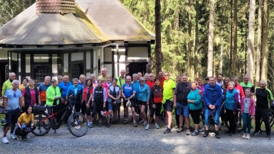 Radwallfahrt zur Wallfahrtskapelle „Maria Kneipelbach (Kňafák) bei Podlesí. (Bild: Rudolf Ehstand)