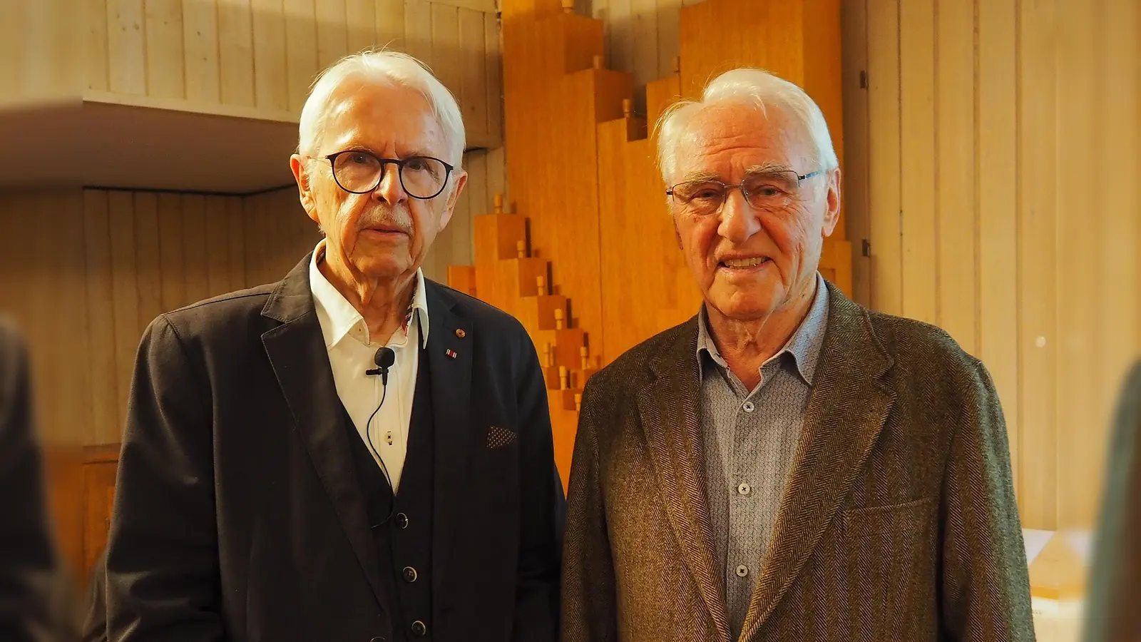 Goldene-Straße-Experte Rainer Christoph (links) zusammen mit Tutzing-Freundeskreis-Sprecher Dr. Ehrenfried Lachmann (Bild: Siegfried Bühner)