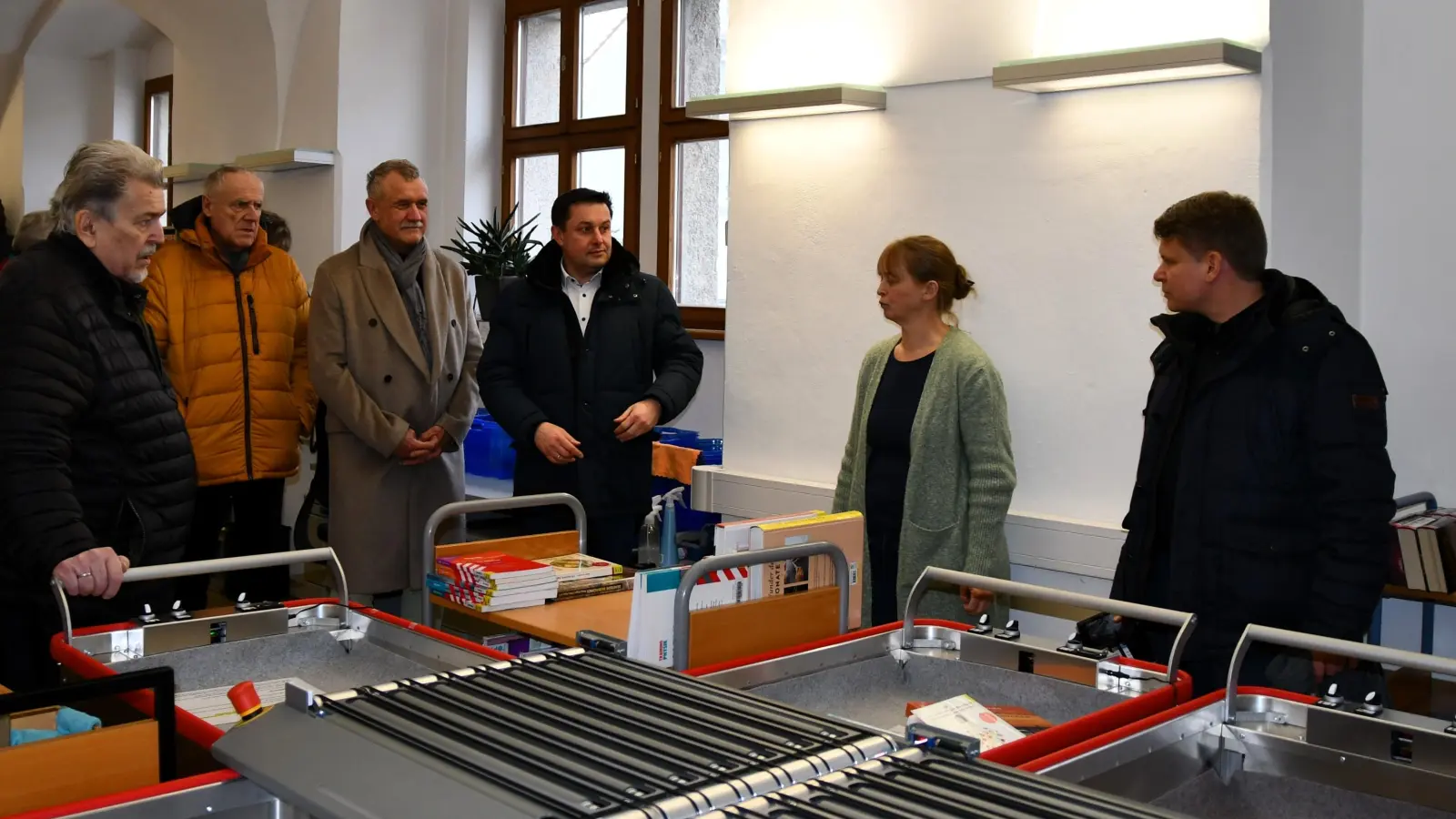 Ein Besuch in der Regionalbibliothek zeigt wie zukunftsfähig diese ausgebaut wurde. Hier die automatische Rückgabe der Bücher.  (Bild: Dagmar Nachtigall)