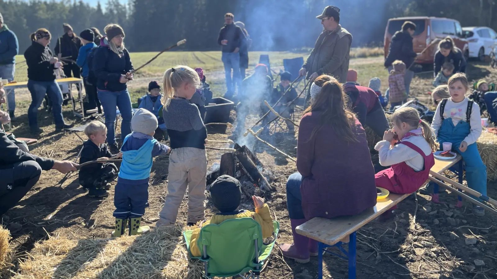 Lagerfeuer und Stockbrot gehören einfach dazu! (Bild: Kristin Hochmuth)
