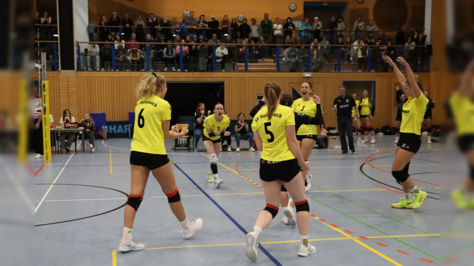 Die Hahnbacher Volleyballerinnen feierten am Wochenende in der Regionalliga einen ungefährdeten 3:0-Erfolg gegen die Gegner aus München. (Bild: Andreas Emmel)