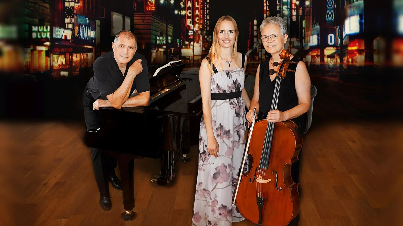 Das Bild zeigt das Trio American Songbook, das beim Benefizkonzert im Rathaussaal Vohenstrauß auftritt. (Bild: Albert Sommer)