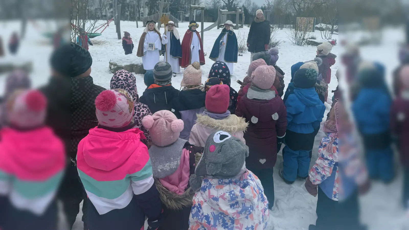 Sternsinger besuchen Kinderhaus. (Bild: Katja Bloßfeldt)