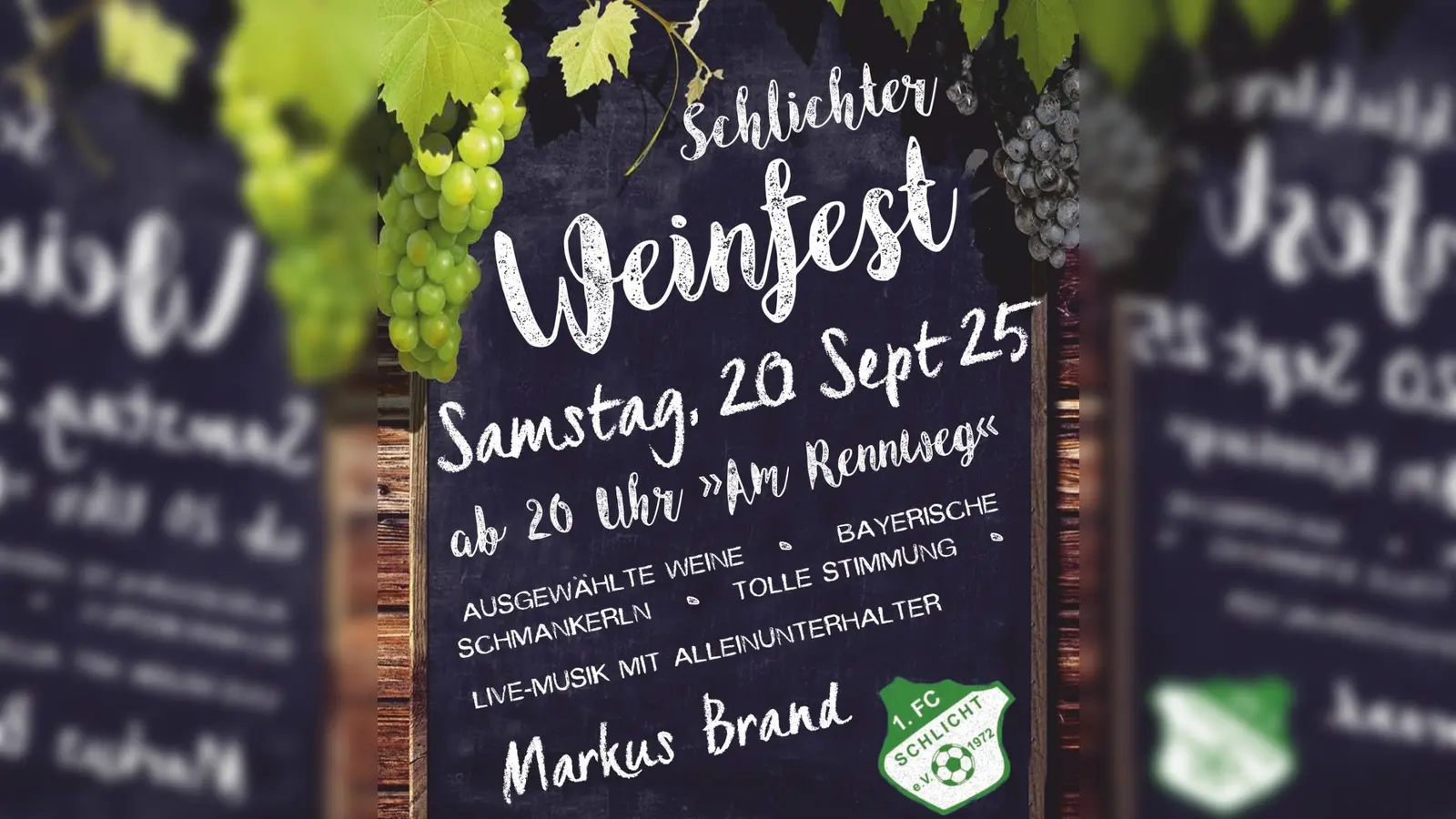 Der 1. FC Schlicht freut sich auf euer Kommen. (Bild: Stefan Weiß)