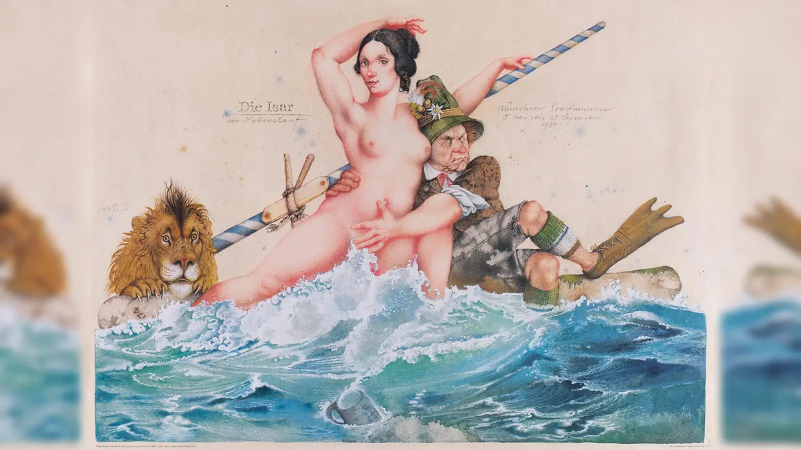 Michael Mathias Prechtls Plakat „Die Isar – Ein Lebenslauf“. (Bild: Stadtmuseum Amberg)