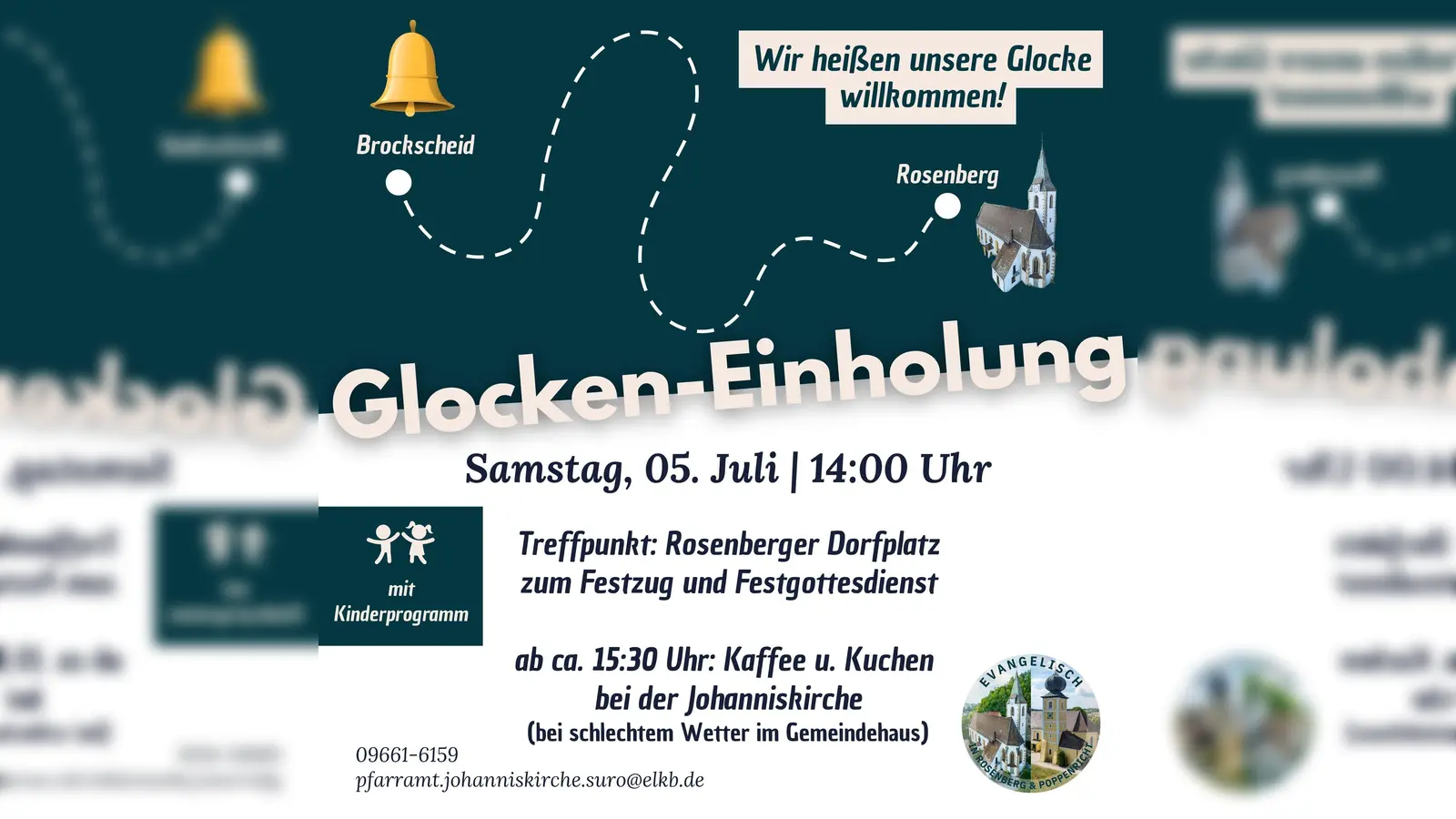 Einladungsflyer zur Glocken-Einholung am 05.07. (Grafik: Daniel Götzfried)