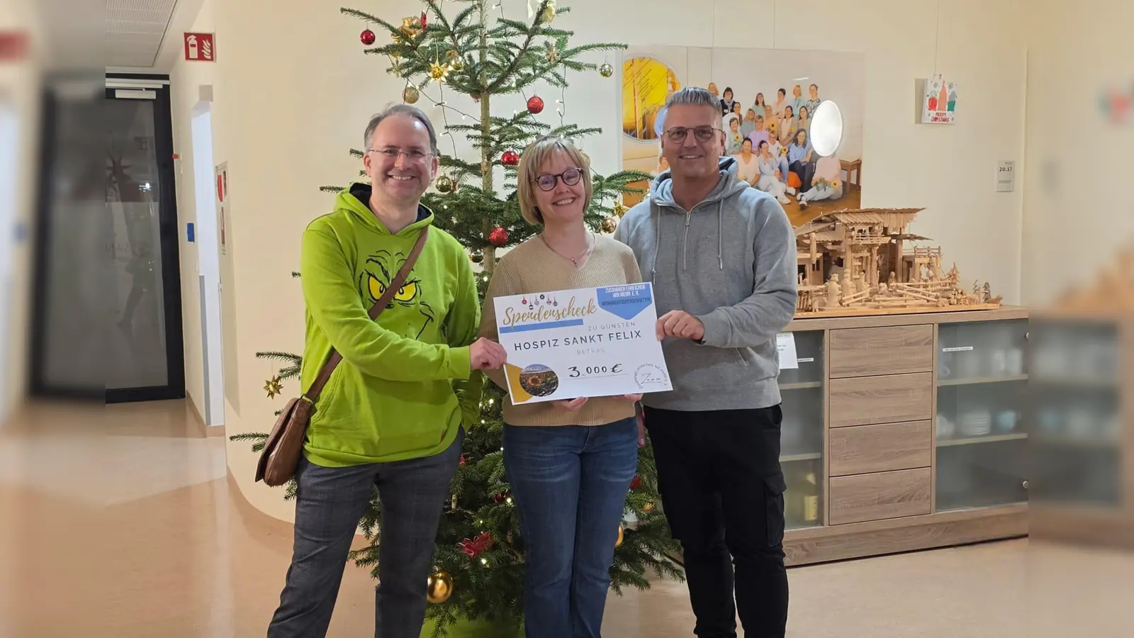 Stefan Bäumler, Susanne Wagner Leiterin Hospiz und Andreas Hruschka. (Bild: Andreas Hruschka)