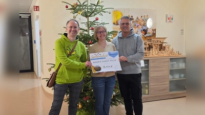Stefan Bäumler, Susanne Wagner Leiterin Hospiz und Andreas Hruschka. (Bild: Andreas Hruschka)