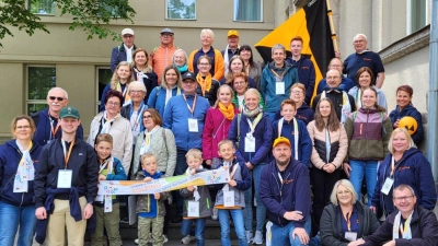 Die Reiseteilnehmer der Kolpingsfamilie Grafenwöhr beim Jubiläumsfest in Köln  (Bild: Christian Flor)