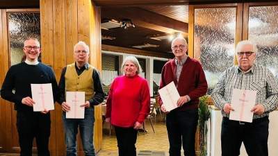 Ehrungen langjähriger Mitglieder der KAB Pleystein. (Bild: Hans Müllhofer )