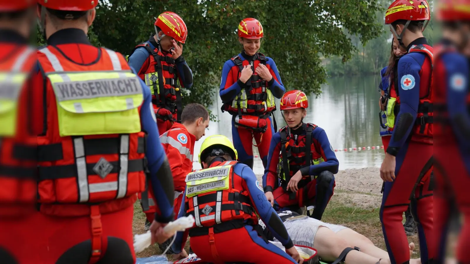 Versorgung einer verletzten Person. (Bild: Melanie Tafelmeyer)