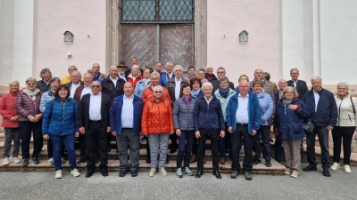 Teilnehmer der Sängerfahrt des MGV Upo nach Salzburg (Bild: Hans FIscher)