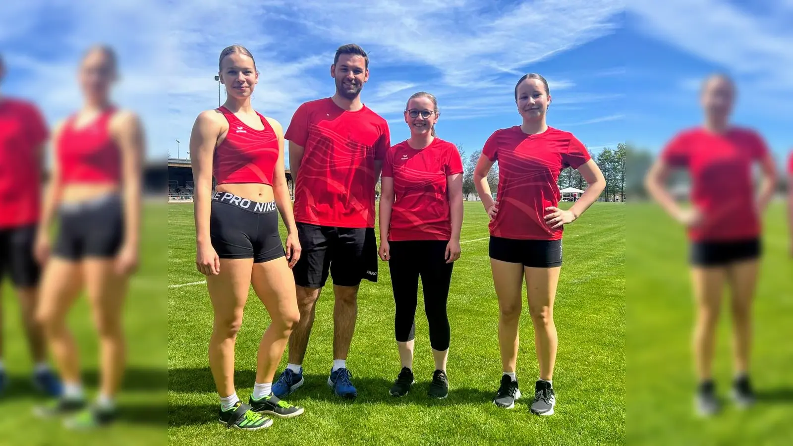 erfolgreiche Eschenbacher Leichtathleten zum Saisonauftakt in Wiesau (Bild: Alexander Gröger)