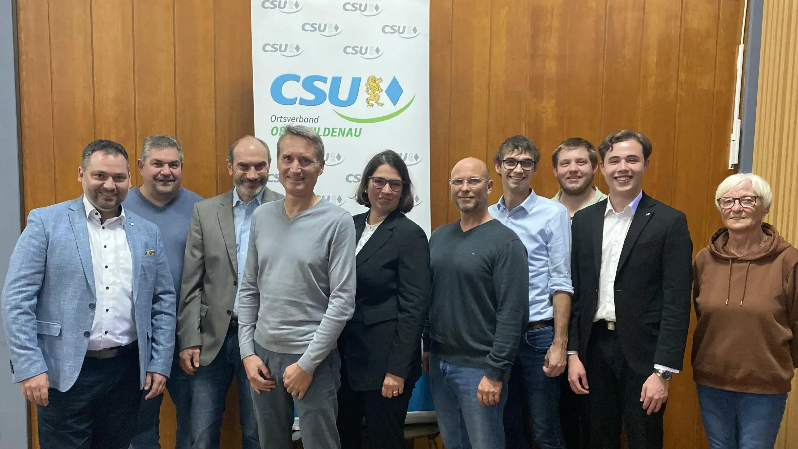 Die CSU Oberwildenau hat ihre Marktratskandidaten für die Kommunalwahl 2026 nominiert. (Bild: Paul Zaruba)