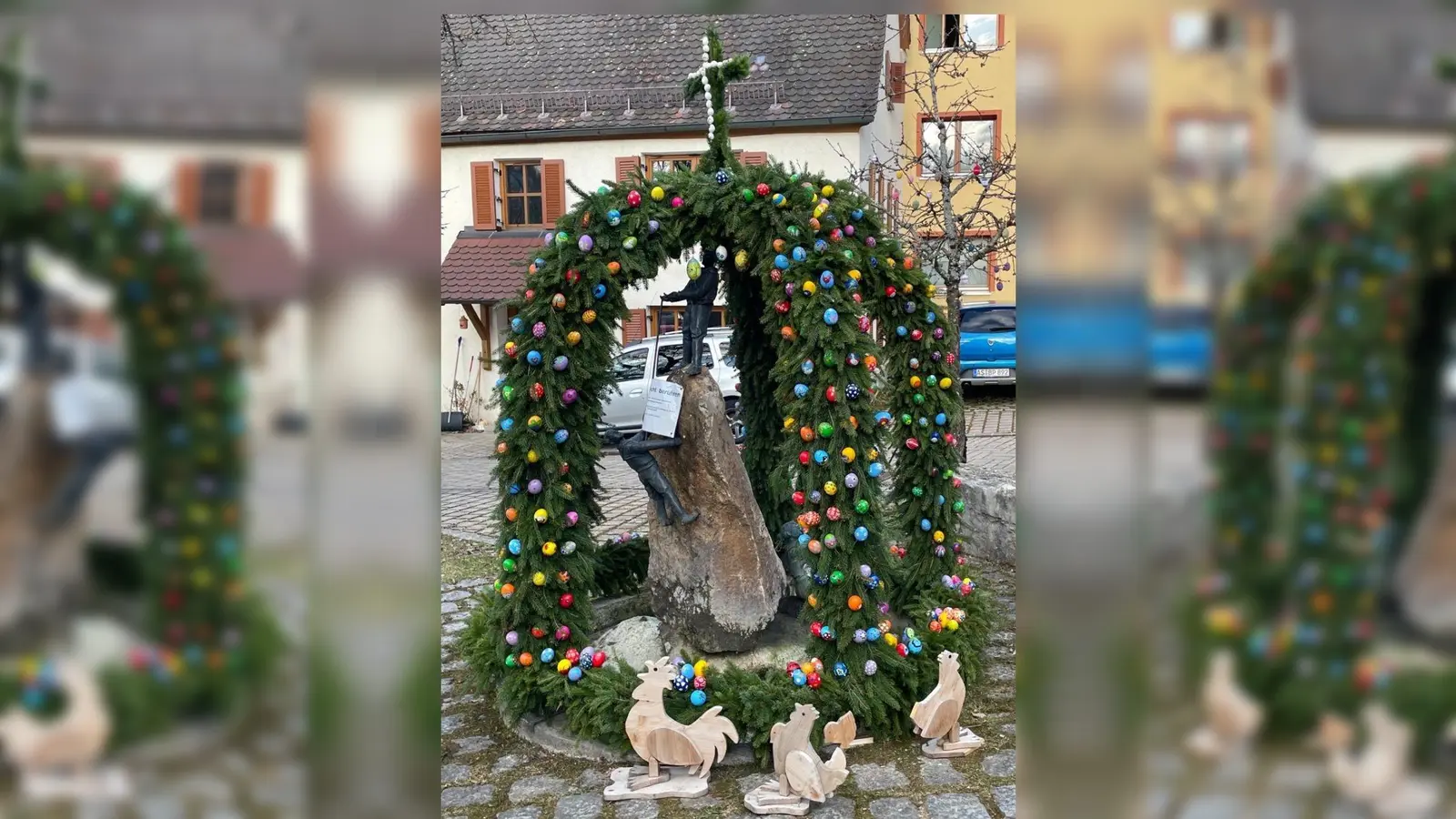 Bild vom Osterbrunnen in Haunritz  (Bild: Anke Dresselmann)