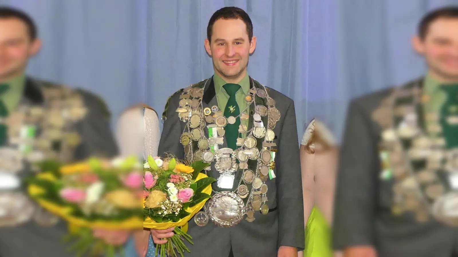 Das Bild zeigt den amtierenden Landesschützenkönig Matthias Reis von den Eichelbachschützen Weihern-Stein, der am 8. Juni um den Titel des Bundesschützenkönigs in Bassum kämpft.  (Bild: Sebastian Fleischmann)