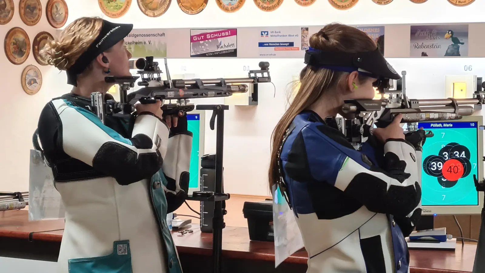 Maria Pöllath hatte den Sieg gegen Niederlauterbach zum Greifen nah – doch im Stechen fehlte ihr das nötige Quäntchen Glück. Beim zweiten Stechschuss erzielte sie eine 9 und musste sich damit der erneuten 10 von Melanie Plank geschlagen geben. (Bild: Wolfgang Raps)