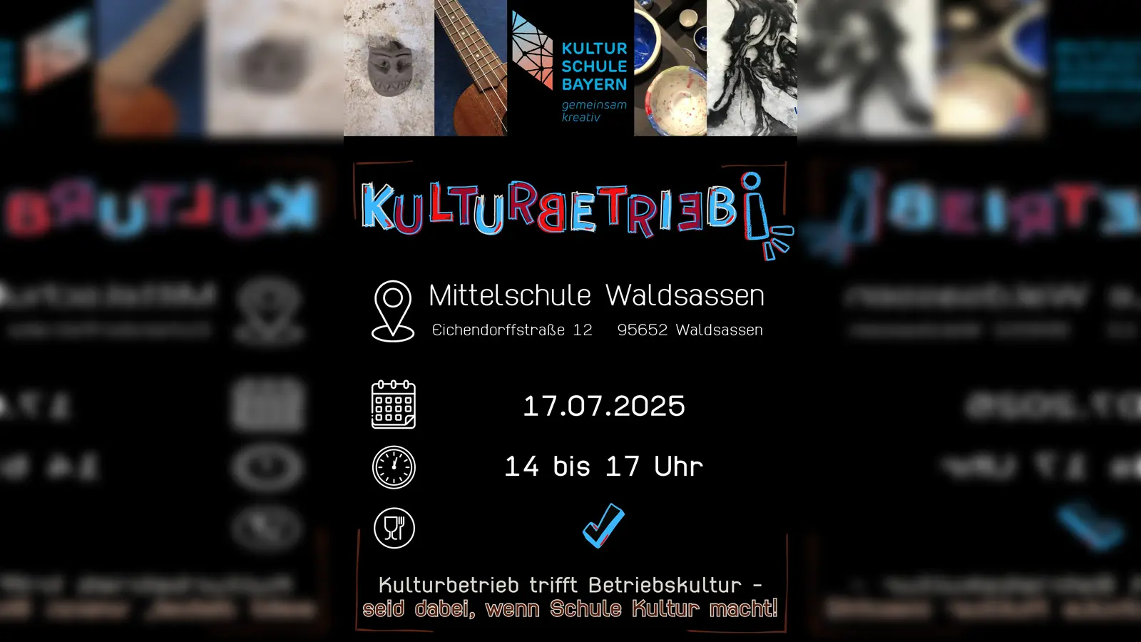 Plakat zum Schulfest der Mittelschule Waldsassen (Bild: Eva Ziegler)