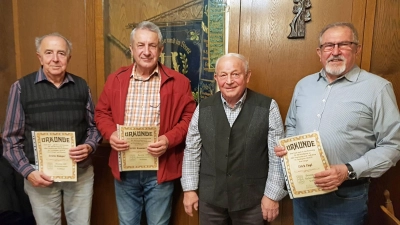 Die geehrten Mit dem Dirigenten (Bild: Andreas Wirnshofer)