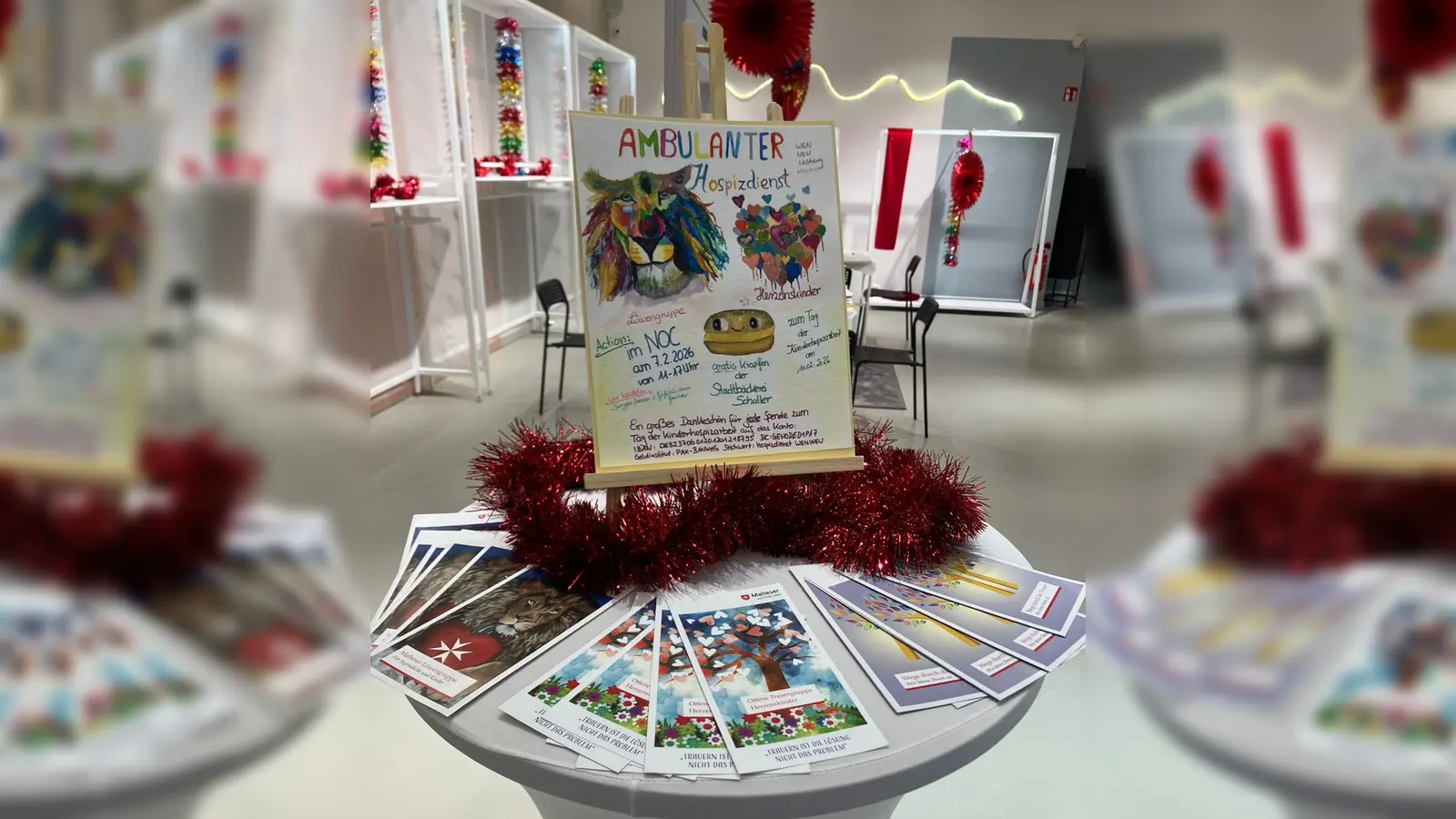 Bastelaktion zum Tag der Kinderhospizarbeit, ausgeführt von der Löwengruppe und der Trauergruppe Herzenskinder des ambulanten Hospizdienstes der Malteser. (Bild: Kerstin Hörl)