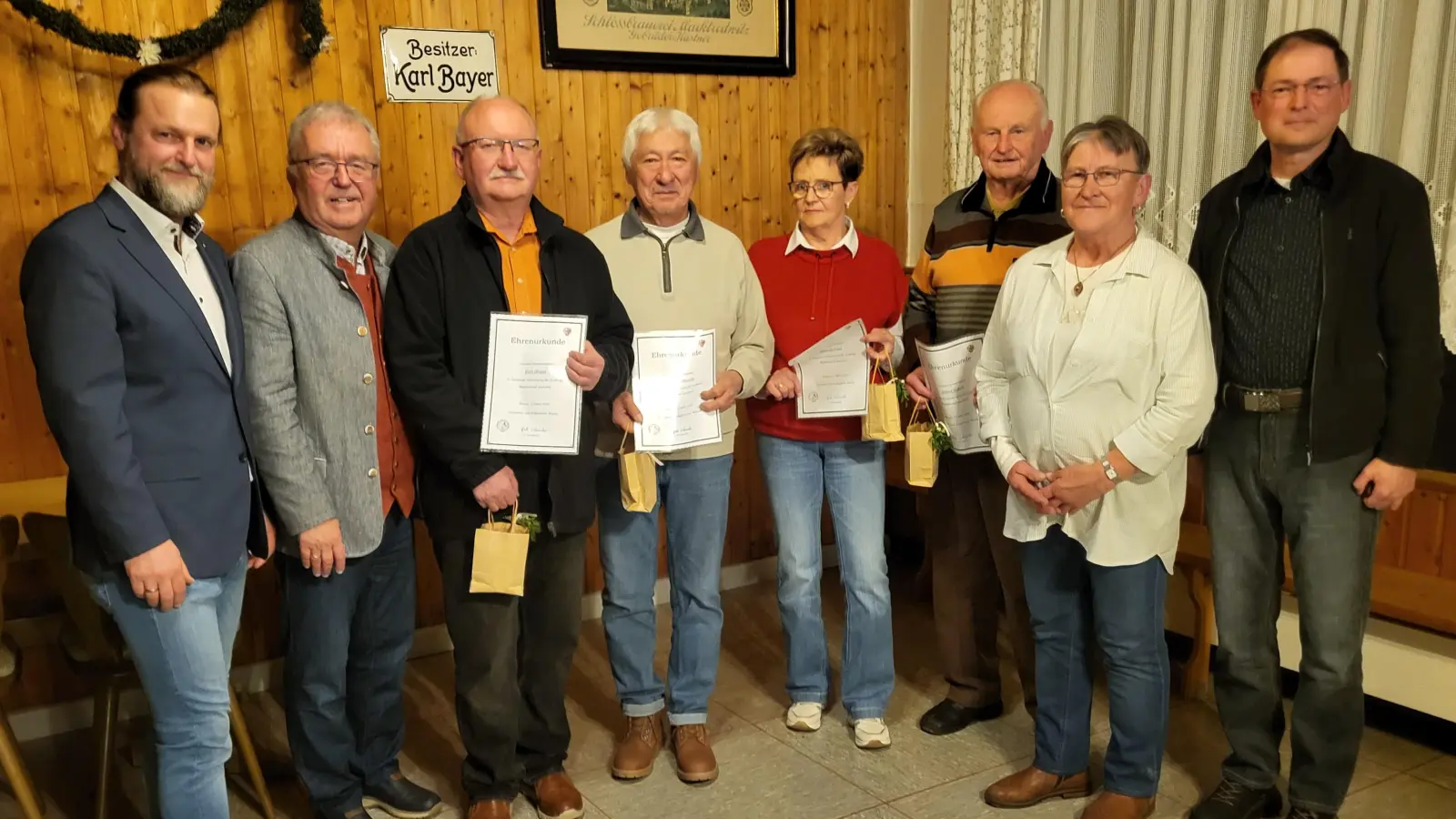 Ehrung langjähriger Mitglieder. (Bild: Gabi Eichenseher)