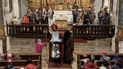 Der Nikolaus in der Barbarakirche. (Bild: Robert Kostner)