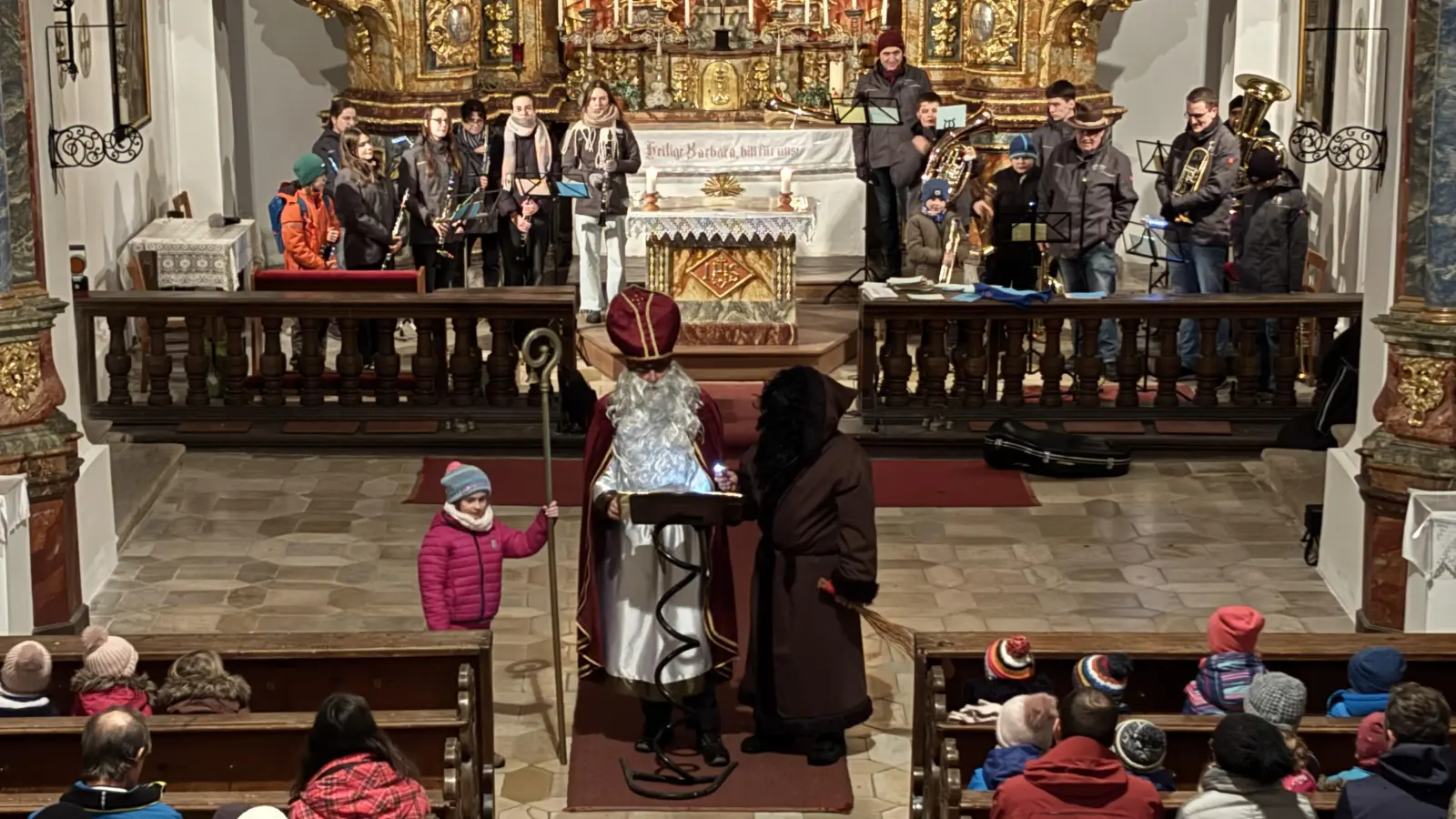 Der Nikolaus in der Barbarakirche. (Bild: Robert Kostner)