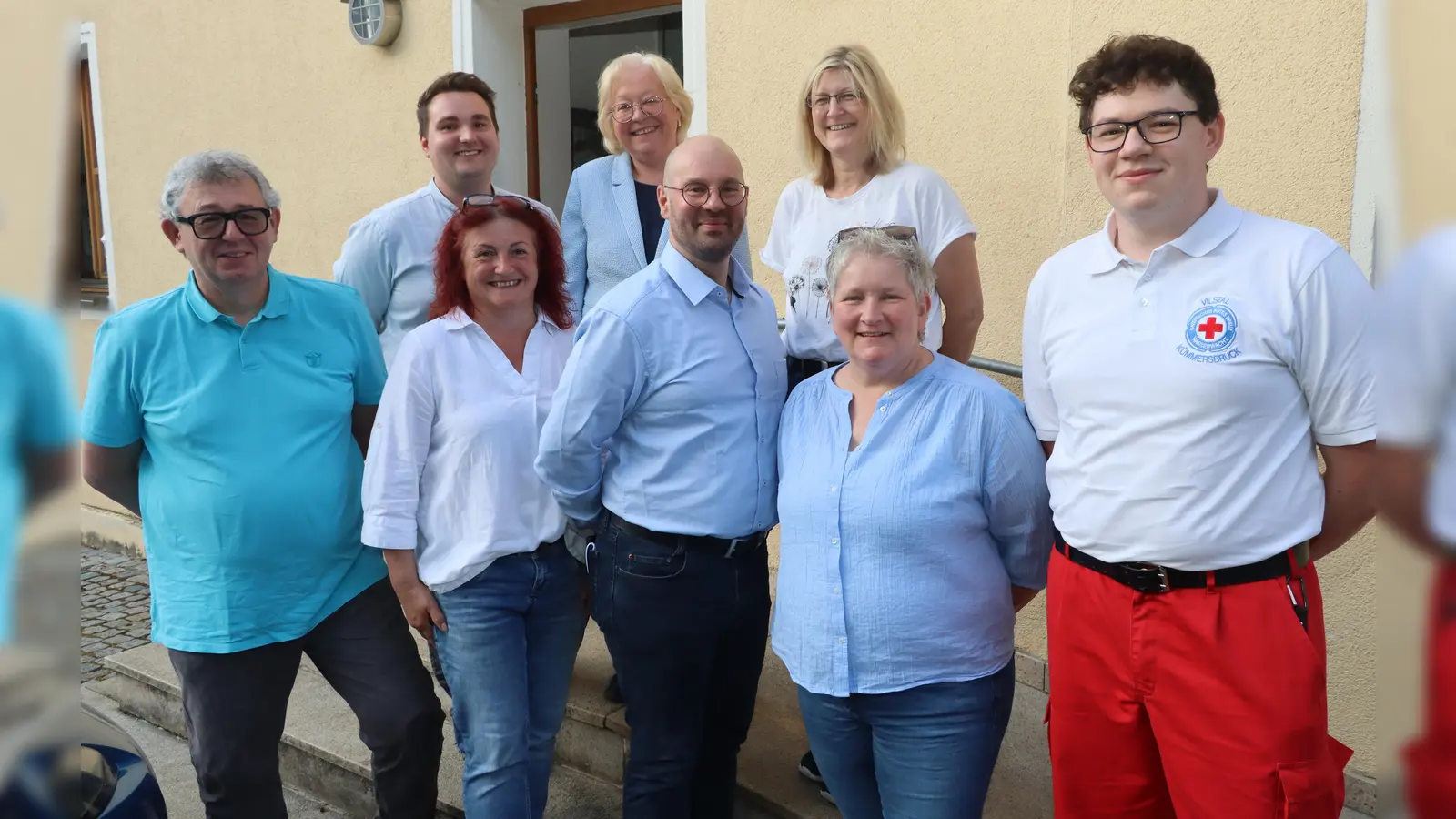Vordere Reihe (v.l.): Peter Pilz, Birgit Bauer (KAB), Tobias Henkel, Andrea Götz (Palli Vita Kastl), Nico Pilz (HvO Rieden). Hintere Reihe (v.l.): Sebastian Zapf (Blaskapelle), Marianne Gutwein (SkF), Andrea Höfler (KAB). (Bild: Michael Rabenhofer)