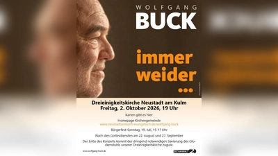 Plakat zum Konzert von Wolfgang Buck in Neustadt am Kulm. (Bild: Andreas Walter)