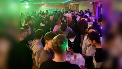 Der SC Sportheim Saal gestaltete eine lebhafte Party mit ausgelassener Atmosphäre. (Bild: Lukas Siegler)