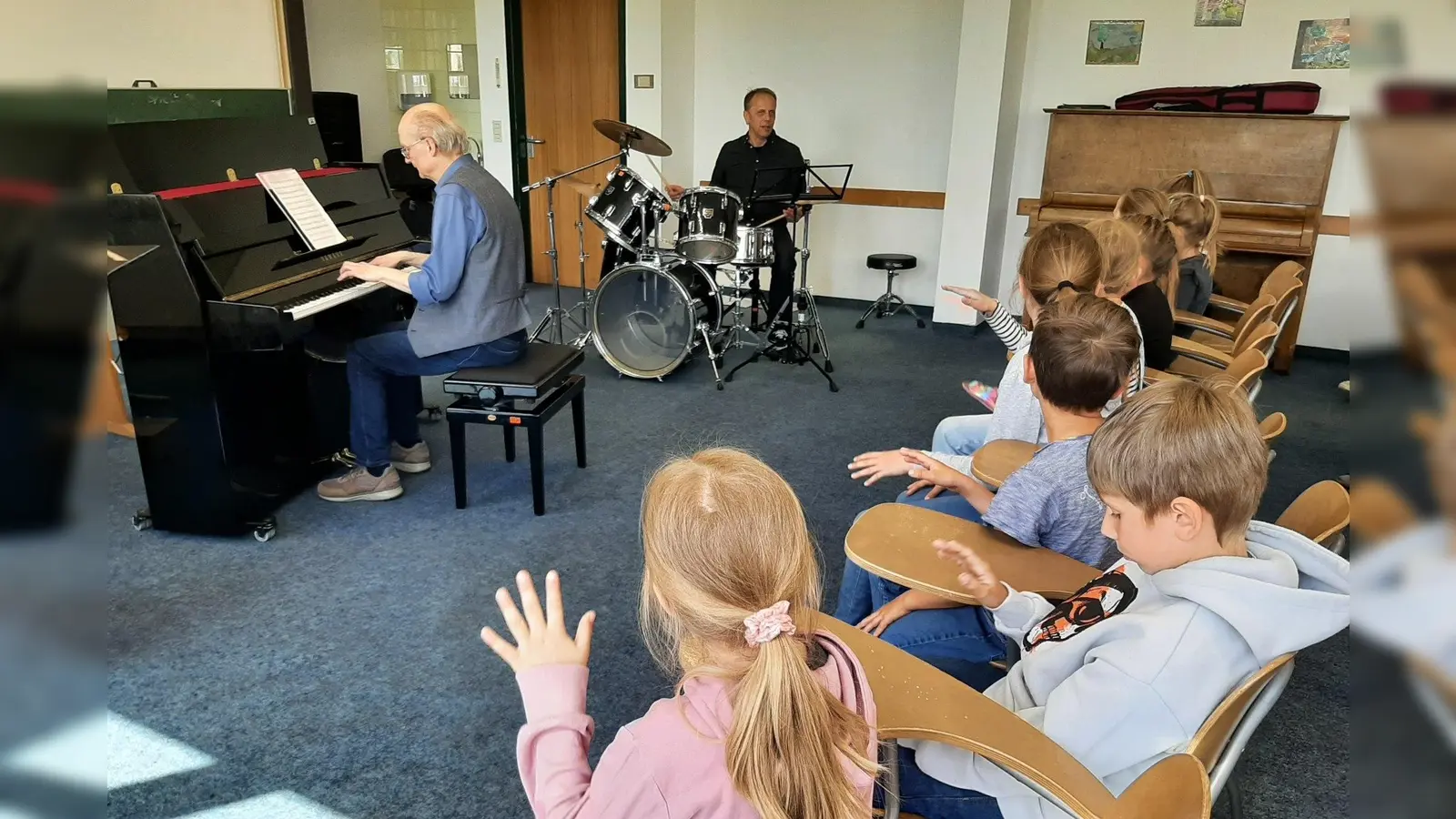 Klavier trifft Schlagzeug. (Bild: Sabine Graser)