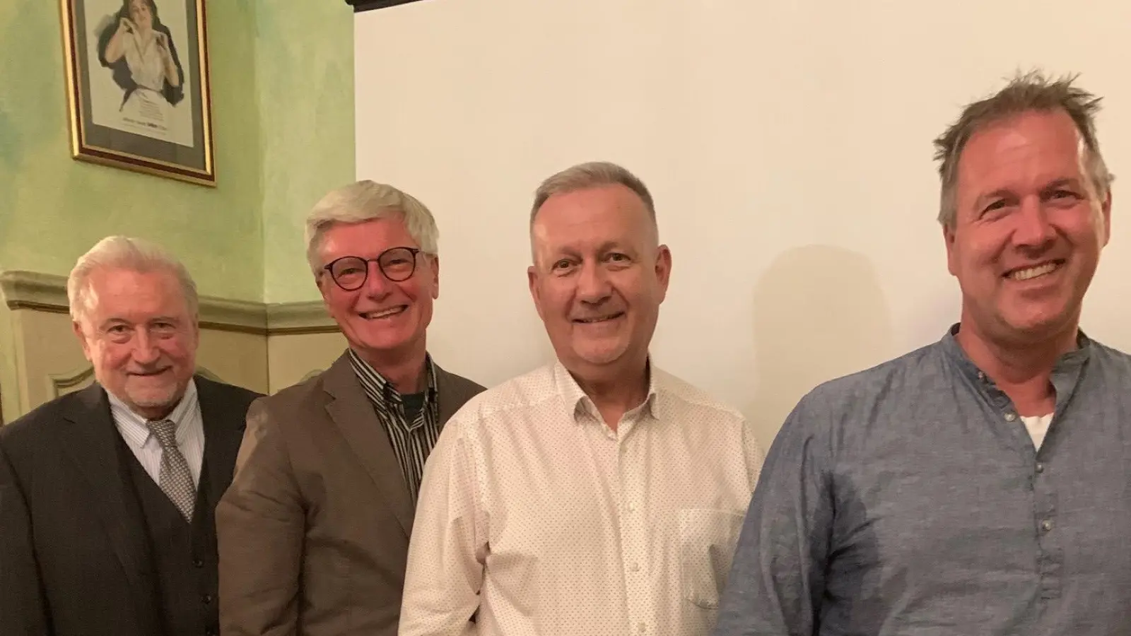 Wegen ihres guten Rufs und Erfolgs haben alle gut lachen bei der Projekthilfe Dr. Luppa (von links): die beiden Ehrenvorsitzenden Dr. Ulrich Schmid und neu in dieser Funktion Dr. Ulrich Siebenbürger, der neugewählte Vorsitzende Thomas Amann und sein ebenfalls neuer Stellvertreter Thomas Spörer.  (Bild: Cornelia Siebenbürger)