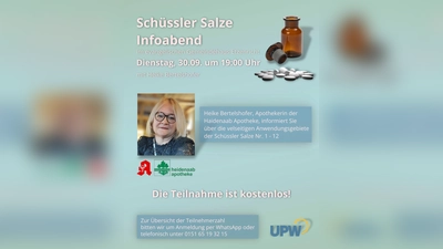Einladung zum Schüssler Salze Abend der UPW Etzenricht (Bild: UPW Etzenricht e.V.)