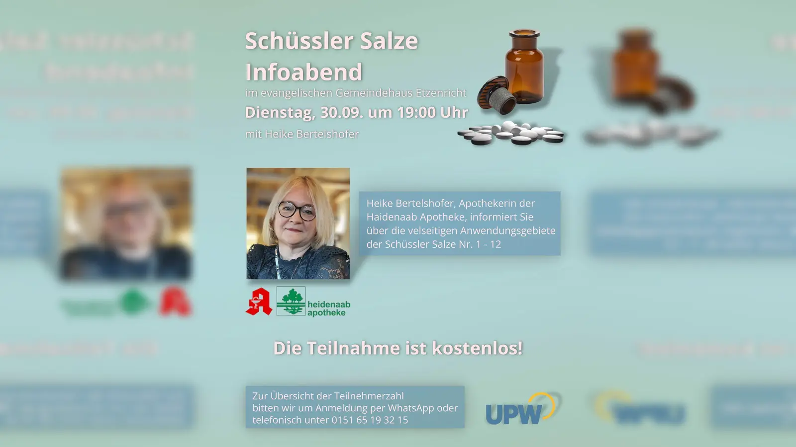 Einladung zum Schüssler Salze Abend der UPW Etzenricht (Bild: UPW Etzenricht e.V.)