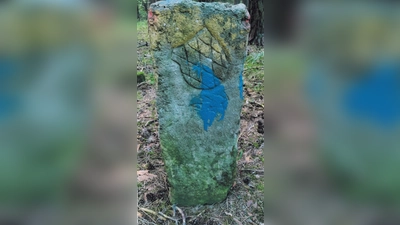 Historischer Grenzstein im Wagrainer Wald. (Bild: Manfred Lehner)
