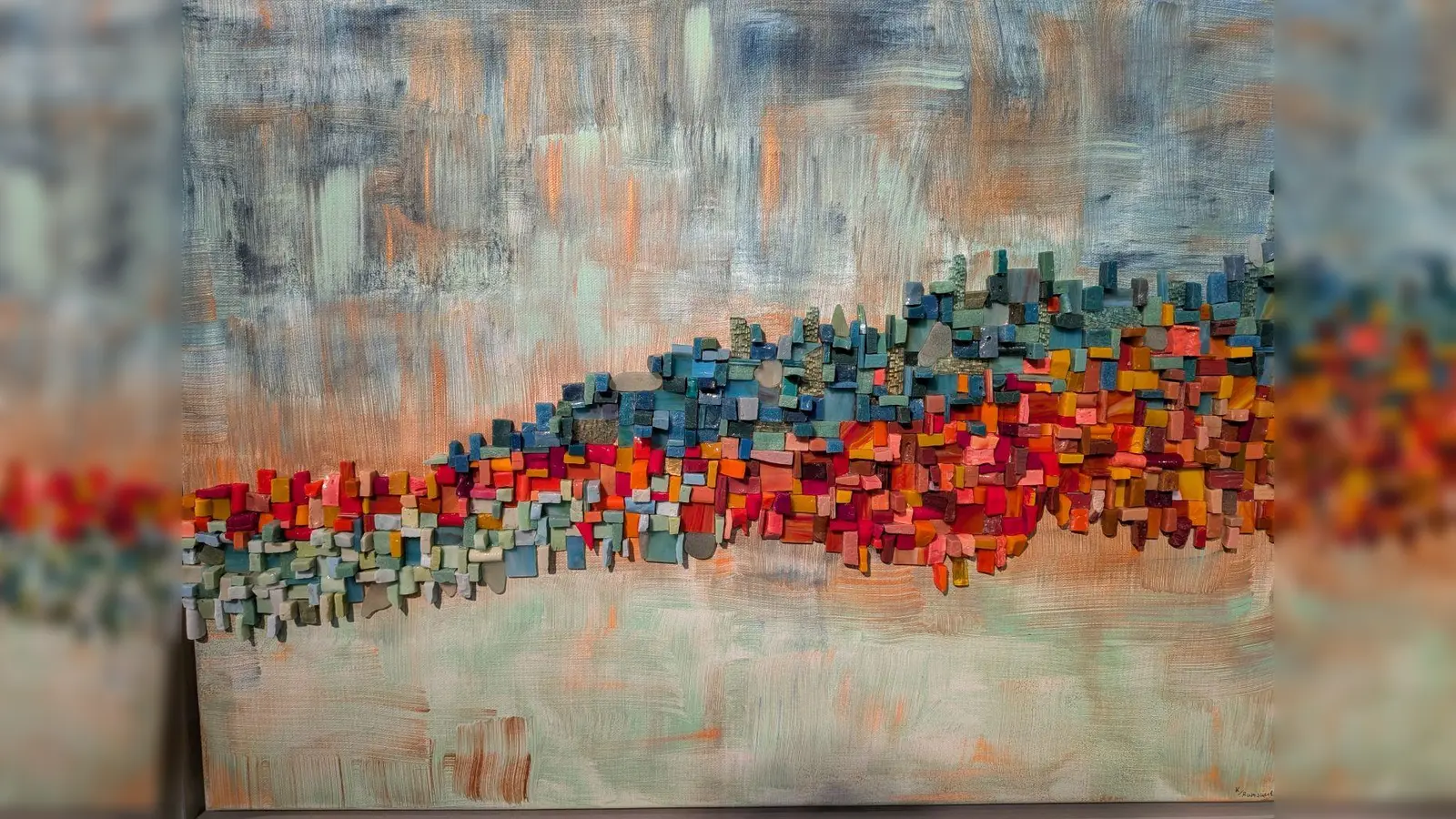 Ein Werk der Tirschenreuther Künstlerin Kerstin Rumswinkel - zu sehen in der aktuellen Ausstellung. (Bild: Mirko Streich)