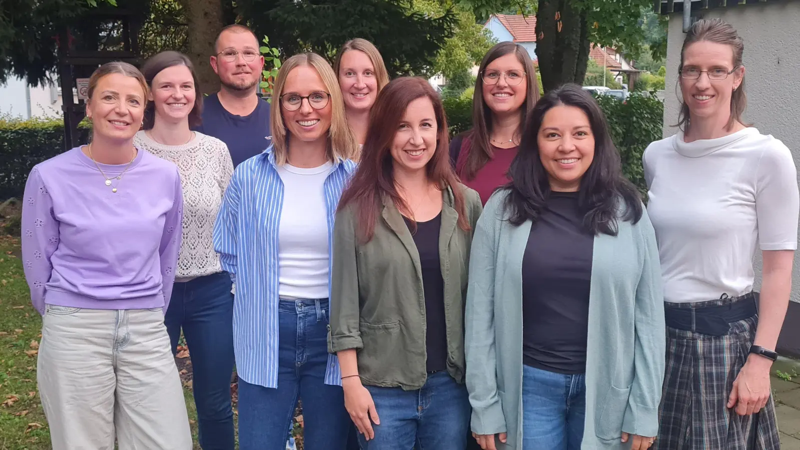 Vorstand des Fördervereins „Zukunftskinder Neukirchen” von links Liane Renner, Kerstin Pilhofer, Christian Link, Jana Pilhofer, Nadja Skotner, Bettina Witschel, Miriam Hering, Bianca Löhler, Michaela Wanek (Bild: Linda Götz)