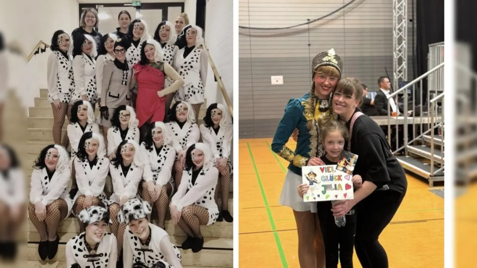 links: die Ü15 mit ihren Betreuerinnen und Trainerin Sabrina Eckert, rechts Julia Gleißner mit Trainerin Sabrina Eckert und Leni Eckert. (Bild: Natalie Wölfl)