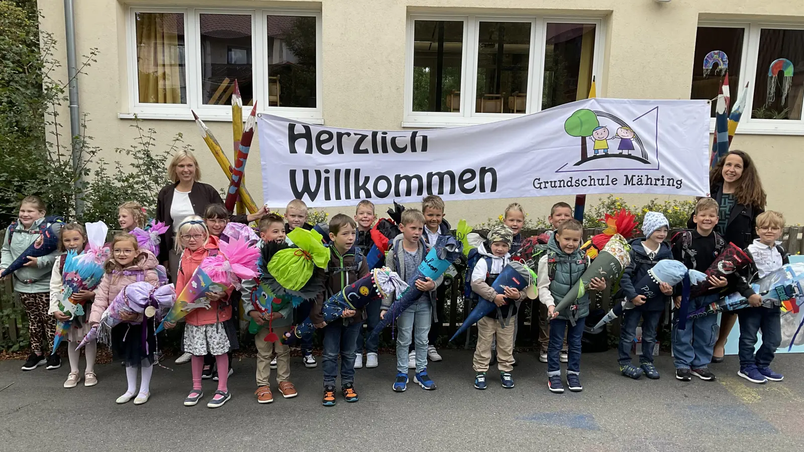Schulanfänger der GS Mähring (Bild: Laura Dietl)