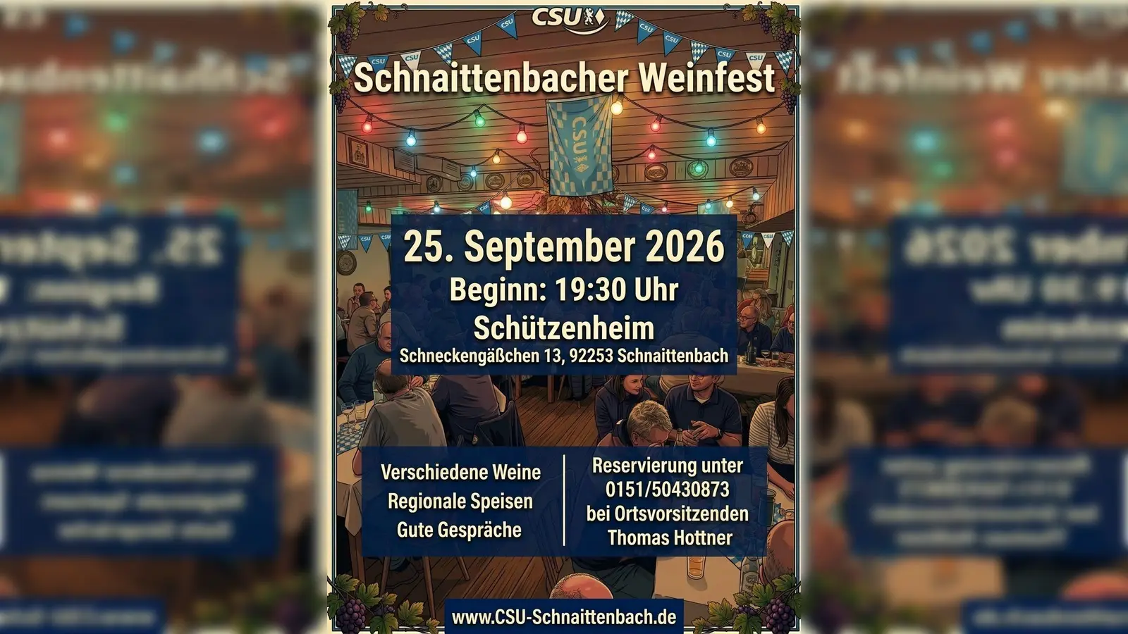 Plakat Schnaittenbacher Weinfest  (Bild: Thomas Hottner)