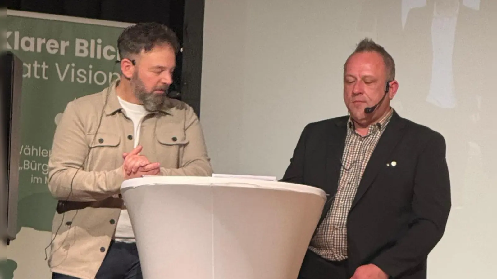 Bürgermeisterkandidat Marcus Fritsch stellte sich allen Fragen (Bild: Diana Baier)