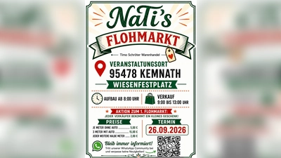 Plakat zum Flohmarkt.  (Bild: Carolin Böckl)