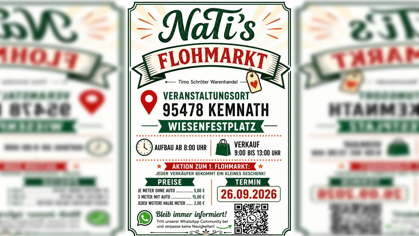 Plakat zum Flohmarkt.  (Bild: Carolin Böckl)