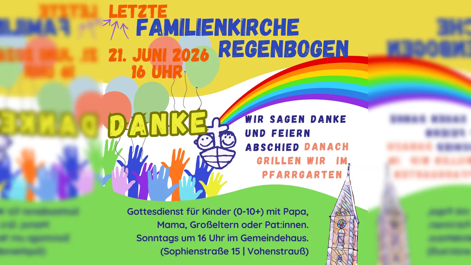 Familienkirche Regenbogen sagt auf Wiedersehen (Bild: Sigrid Künkler)