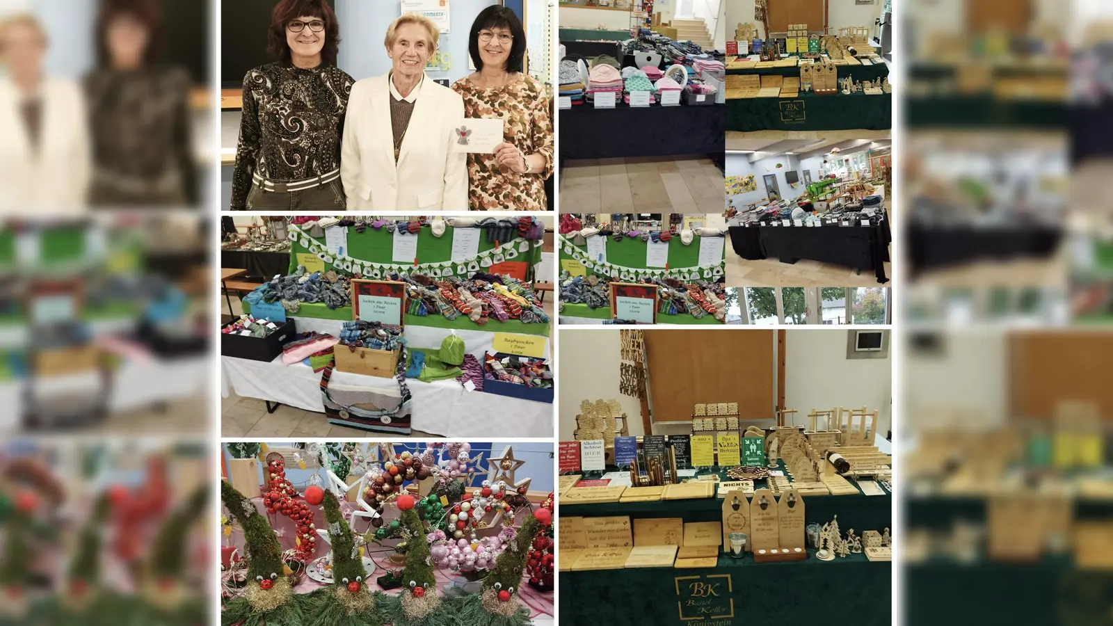 Bilder 1: Spendenübergabe von links: FU Vorsitzende Evi Höllerer, Schirmherrin Ingrid Kurz, Organisatorin Cornelia Gäck (Bild: Diane Schoberth)