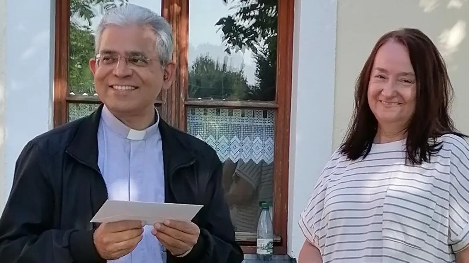 Pater Joseph und Sprecherin Schmidt (Bild: Irene Schmidt)