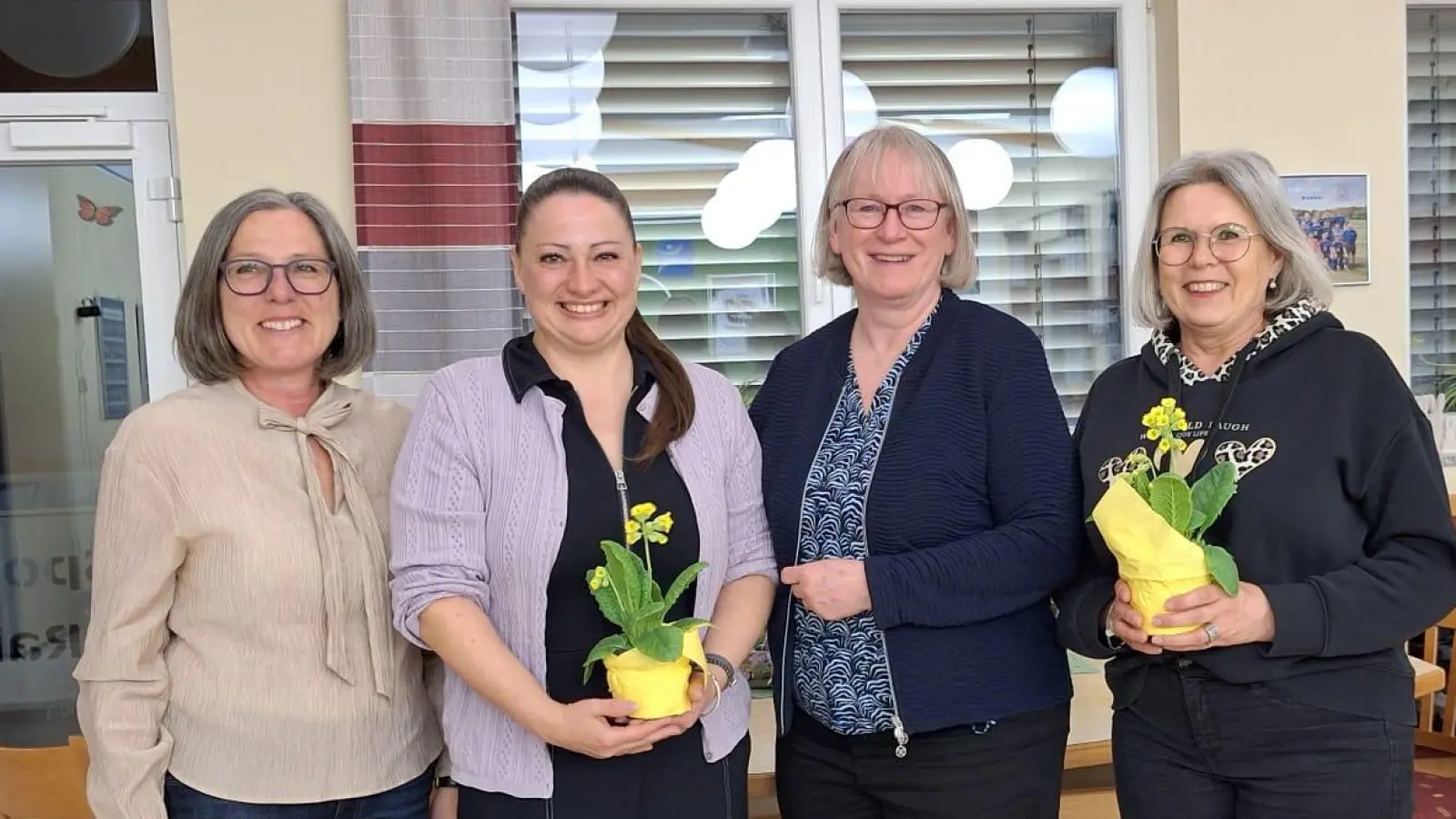 von links: Kassiererin Evi Koberstein, Beirätin Conny Hübner, Vorstand Gerda Eiber, Beirätin Birgit Erras. (Bild: Gerda Eiber)