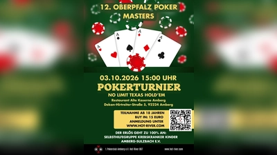 Flyer Wohltätigkeits-Pokerturnier 2026. (Bild: Erwin Stangl)