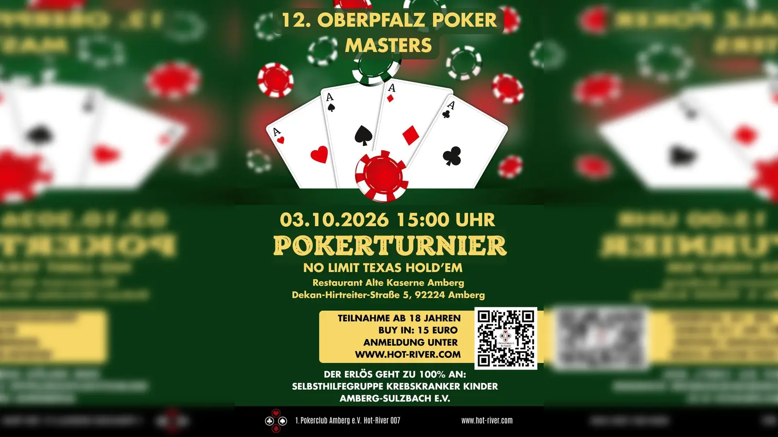 Flyer Wohltätigkeits-Pokerturnier 2026. (Bild: Erwin Stangl)