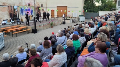 Die Stimmen der Berge freuten sich bei ihrem Openair in Hirschau über eine ausverkaufte Tribüne.  (Bild: Kerstin König)
